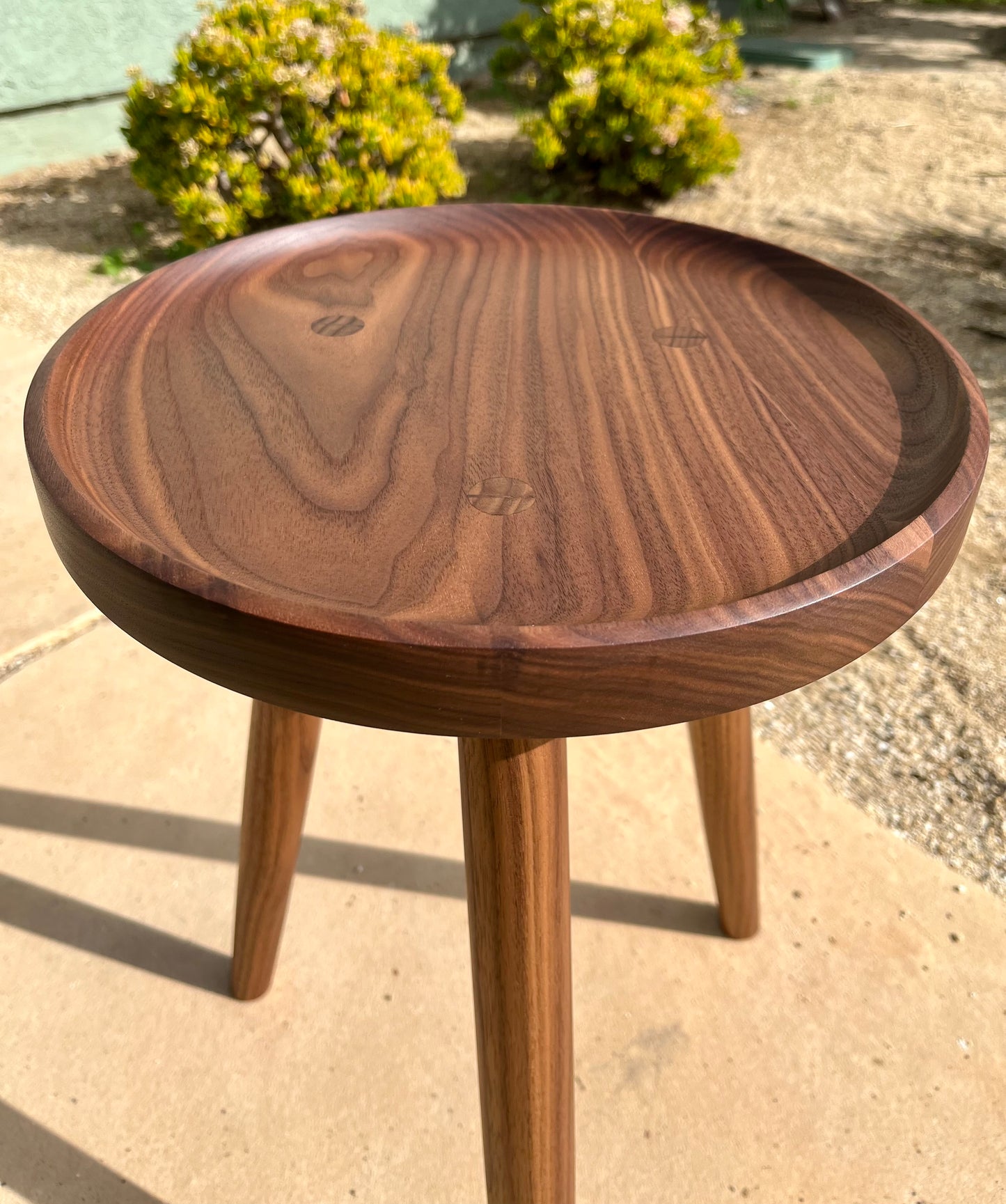 Turned Walnut Side Table