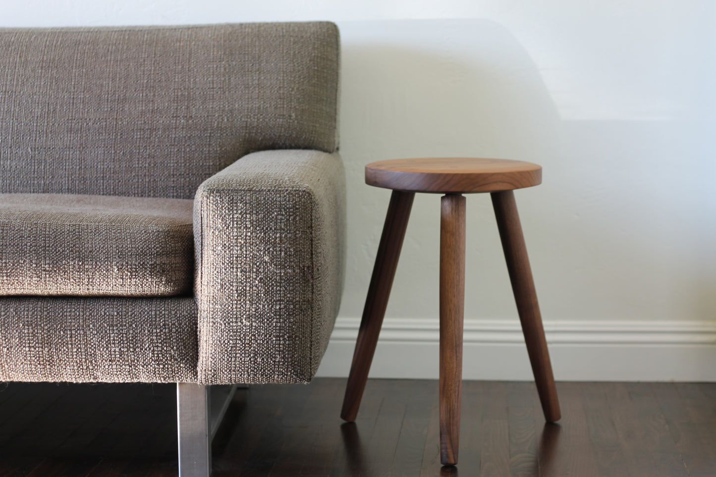 Turned Walnut Side Table