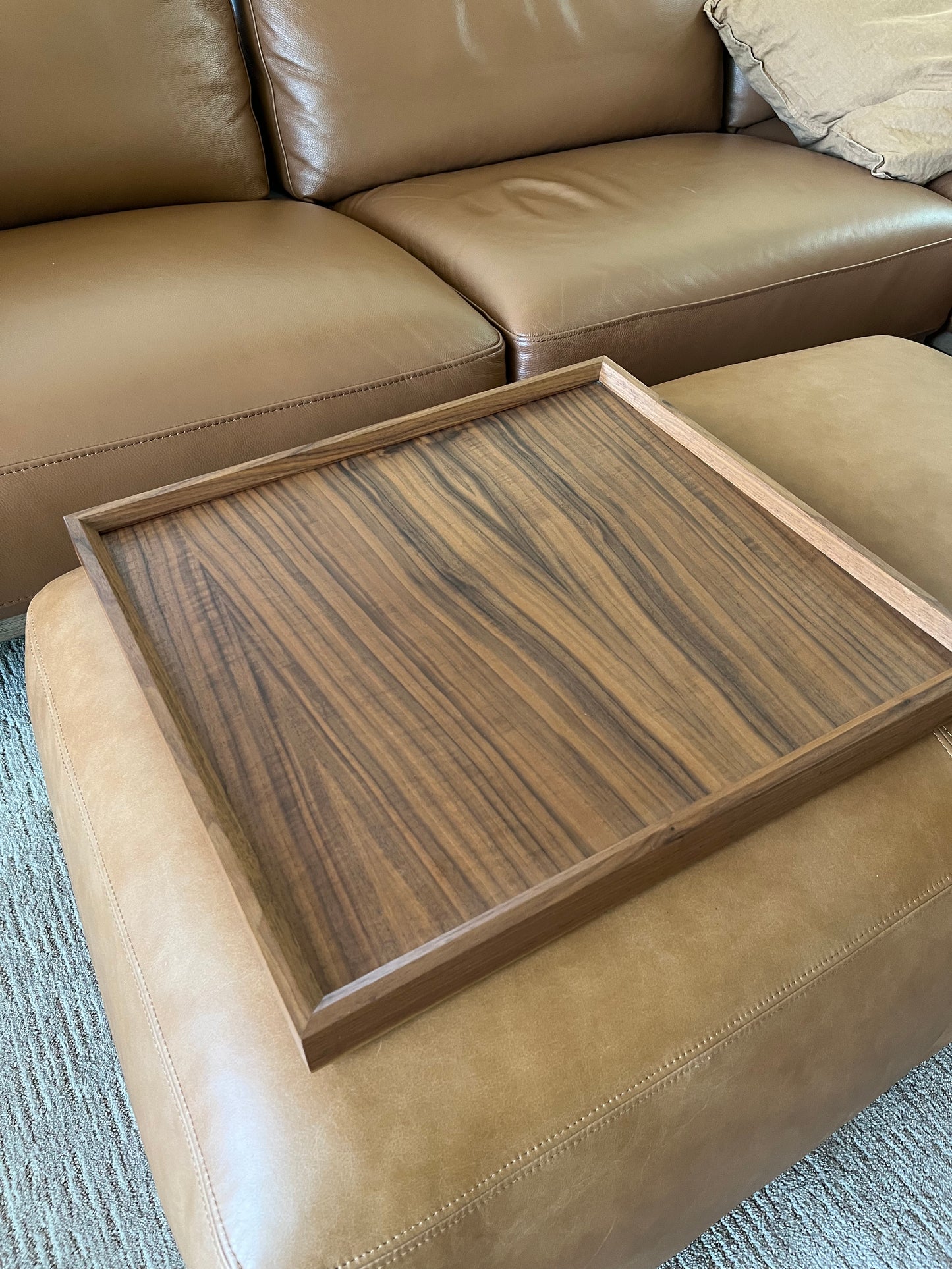 Walnut Ottoman Tray